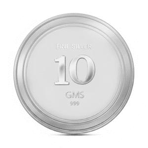 Ten (10) gm 999 pure silver coin / bullion in tamper proof blister packaging.