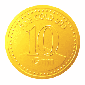 Ten(10)gm 24KT 999 purity certified gold coin / bullion in blister packaging