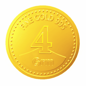 4gm 24KT 995 purity certified gold coin / bullion in blister packaging
