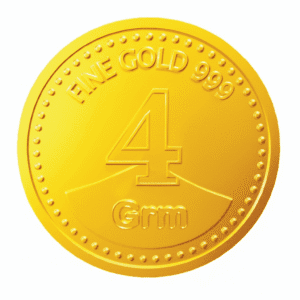 4gm 24KT 999 purity certified gold coin / bullion in blister packaging